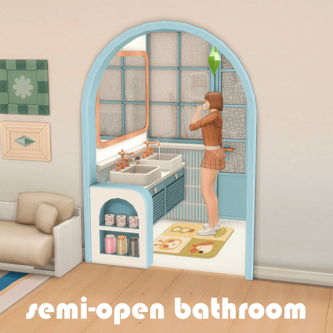 Галерея мода Набор для ванной Semi-Open Bathroom #1